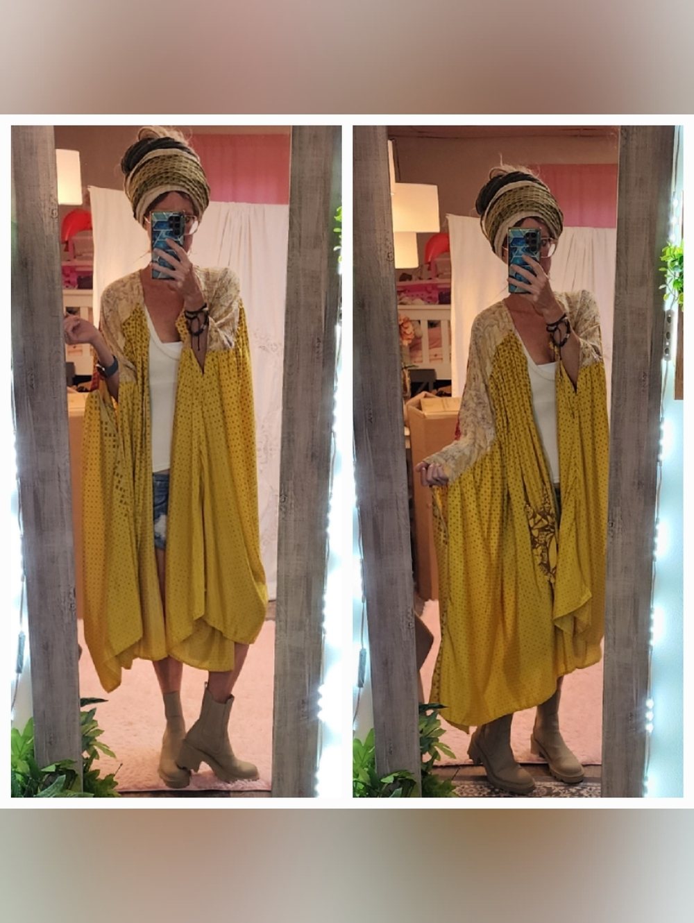 Stunning OOAK Kantha Bae Fleetwood Kimono Cape Poncho Cardigan NWT One Size